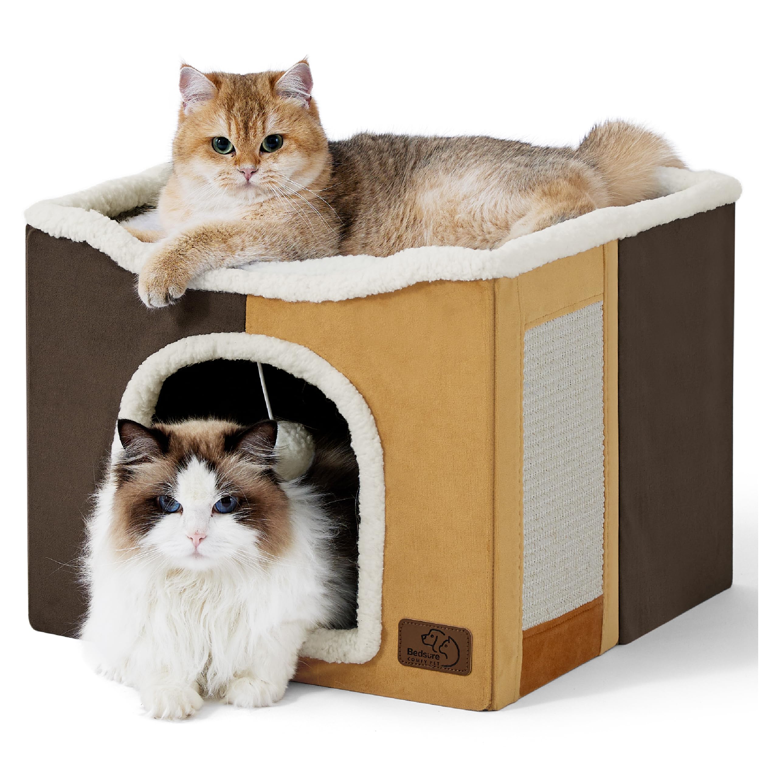 Alibaba Cave　オットマン Amazon.com : Bedsure Cat Beds for Indoor Cats - Large Cat
